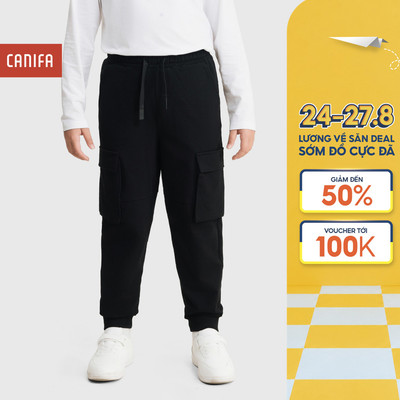 Quần nỉ bé trai CANIFA có túi hộp form rộng mềm mịn giữ ấm tốt 2BP25W004