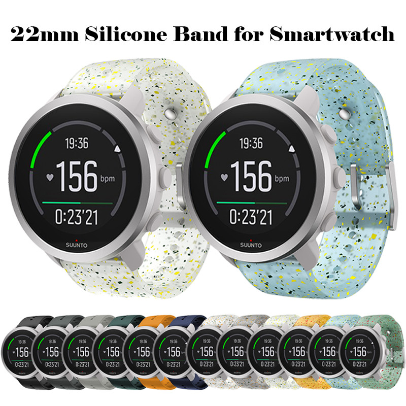 Dây đeo thể thao silicon Dây cao su 22mm cho Suunto Race S / Race 2 / Run / Ocean / 9 Peak / Redmi W