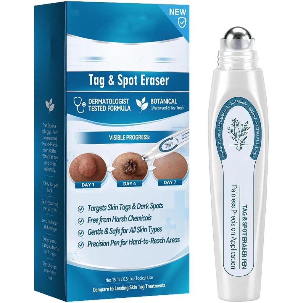Picdo Tag Remover, Tag and Spot Eraser, Spot and Tag Eraser Rollerball for Warts, Moles, Age Spots, 