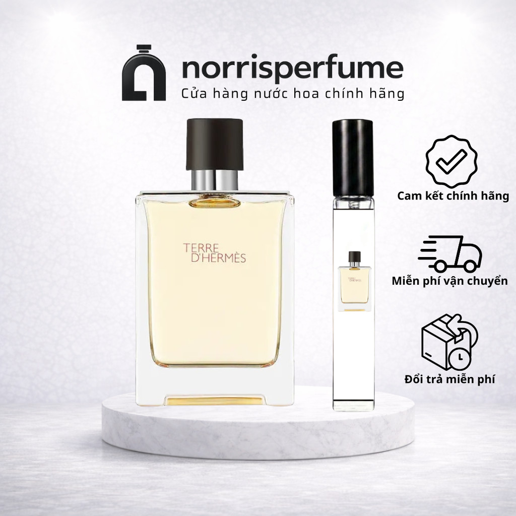 [Chính hãng] Nước Hoa Nam 10ml Terre D'Hermes EDT Hương Cam Chanh Gỗ Phong Trần, Lịch Lãm