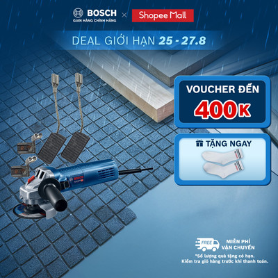 Máy mài góc GWS 750-100 + Combo 2 Bộ chổi than Số 3