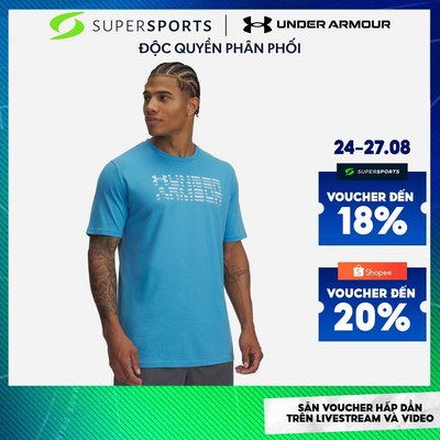 Áo Thun Tay Ngắn Nam Under Armour Shaded Logo Short Sleeve - Xanh Dương - 6000040-452