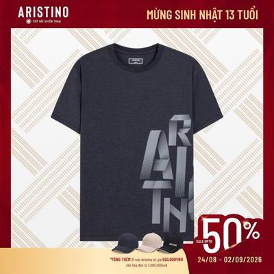 Áo thun ngắn tay nam ARISTINO regular fit suông nhẹ thoải mái ATS004AZ
