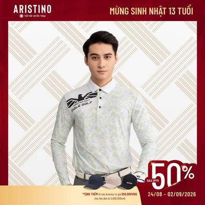Polo Nam Aristino Golf thiết kế khỏe khoắn sử dụng công nghệ Golf Tech độc quyền ALPG32W2