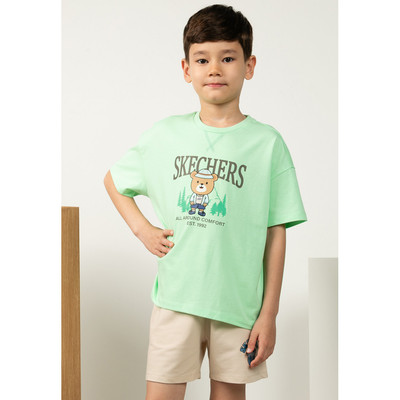 Áo Thun Tay Ngắn Bé Trai Skechers Urban Outdoor Short Sleeve Tee - SL325B269-00M5 Online Sale