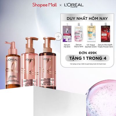 Bộ dầu gội xả & xịt serum ngăn ngừa & giảm gãy rụng tóc, tóc chắc khỏe hơn L’oreal Paris Full Resist 440mlx2, 90ml