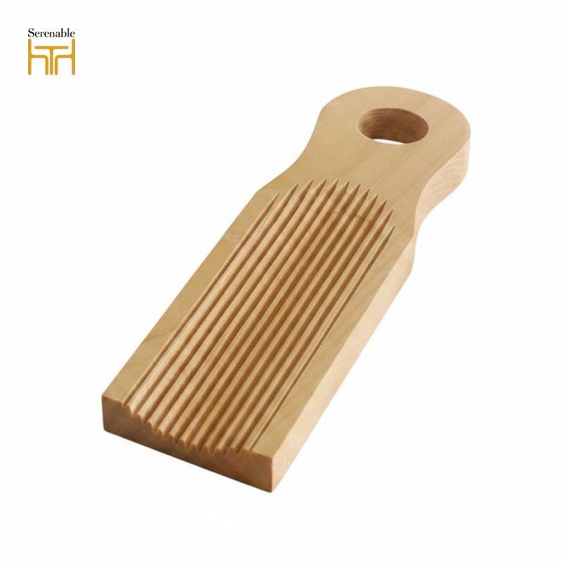 Serenable Gnocchi Board Gỗ nguyên khối Ridged Pasta Board Dụng cụ nấu ăn Dễ dàng cầm lâu trôi