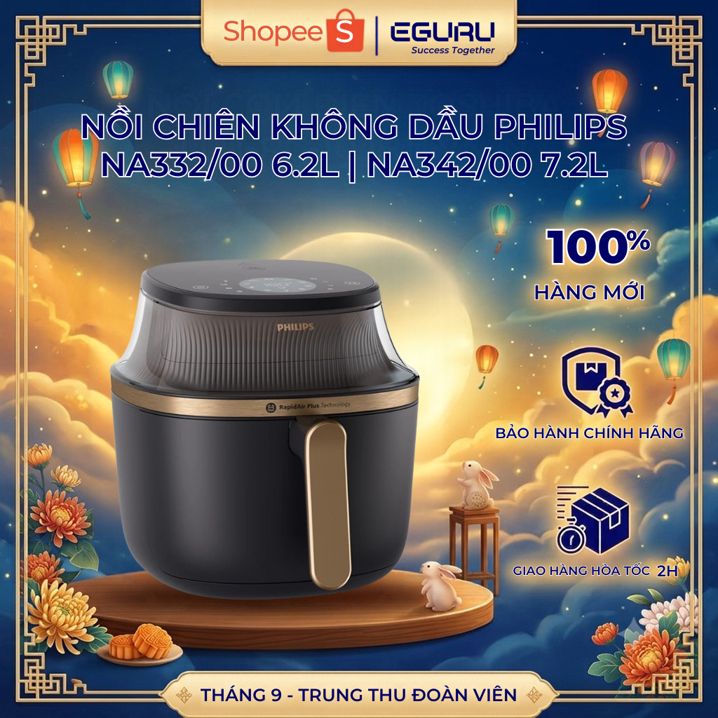 Nồi chiên không dầu Philips NA332/00 6.2l | - Bảo hành 2 năm