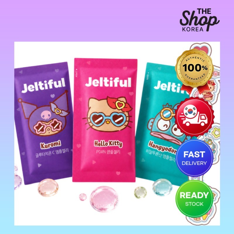 [FOODOLOGY] SANRIO Ampoule Vitamin Food Jelly 7 Que + Móc khóa / 7 ngày