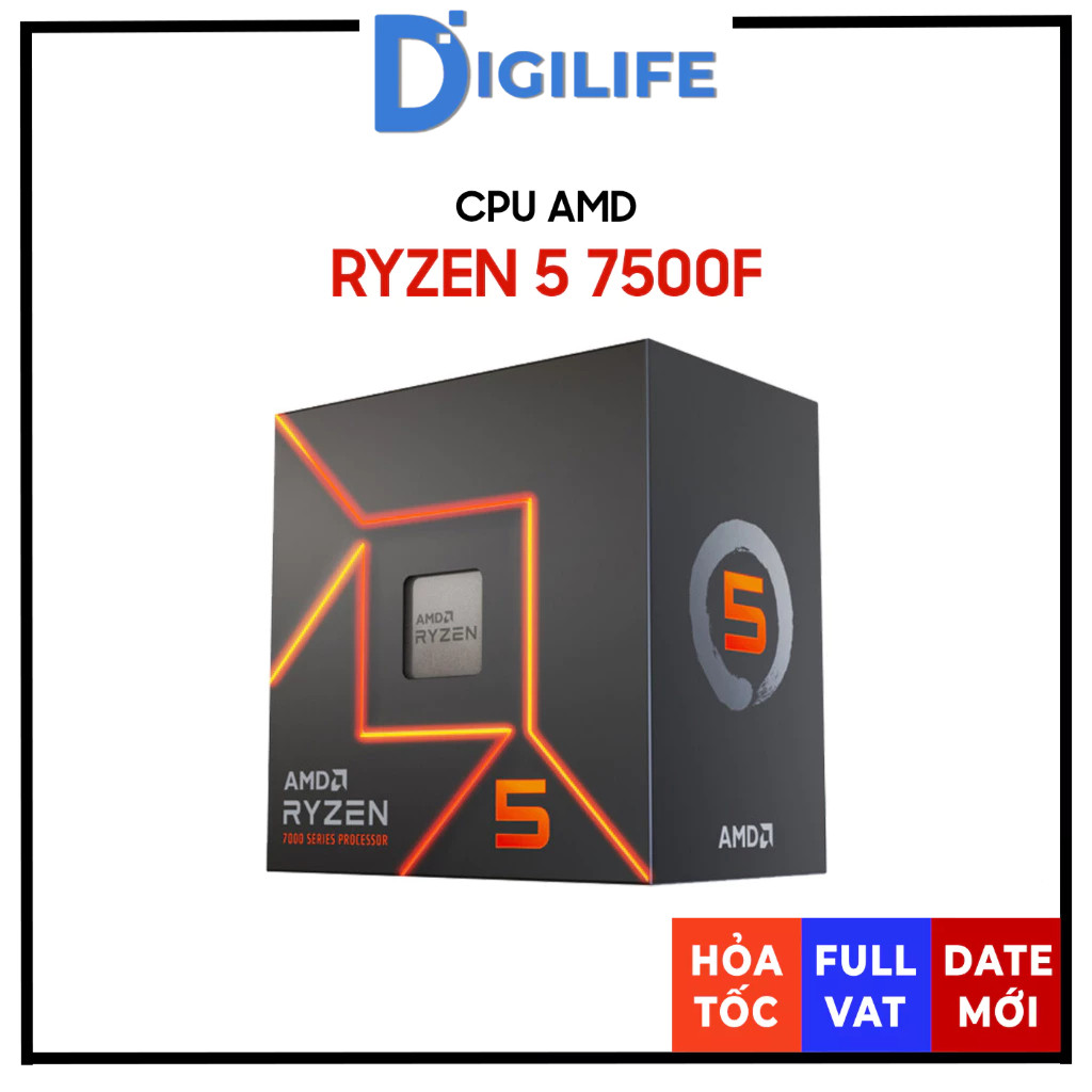 [TRAY CHÍNH HÃNG] CPU AMD Ryzen 5 7500F 6 Nhân 12 Luồng AM5