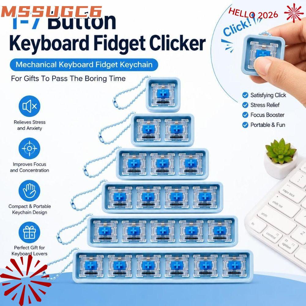 IMSSUG Cơ Fidget Móc Khóa, Móc Khóa Đính Kèm Clicky Switch Bàn Phím Fidget Clicker Đồ Chơi, Di Động 