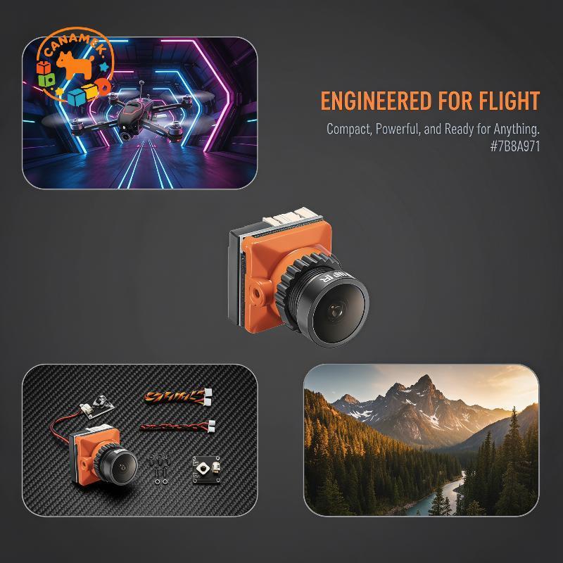 CANAMEK Mini FPV Camera Góc Siêu Rộng Độ Trễ Thấp Kích Thước Cho Micro Nhỏ Whoop DIY FPV Dự Án CSF