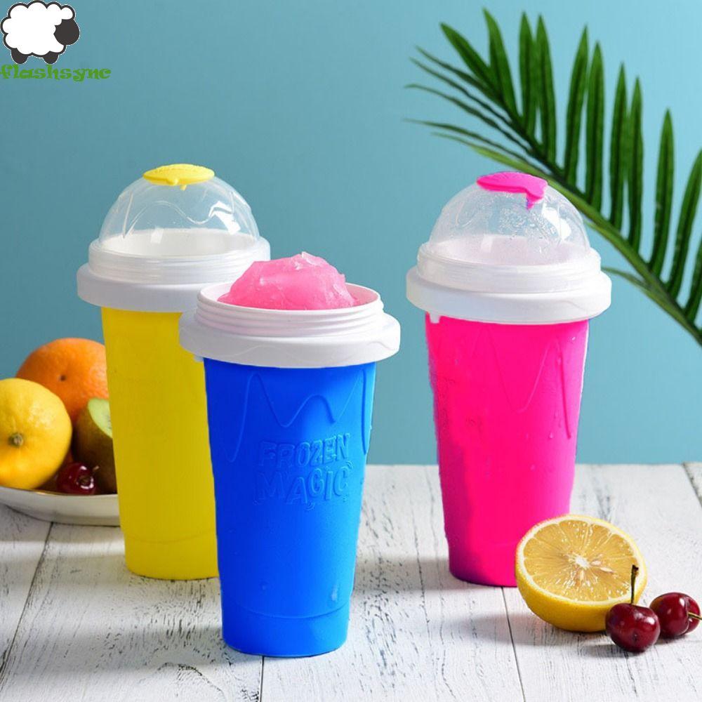 Vctitil VCTITIL DIY Juice Water Bottle, có nắp Silicon Sinh Tố Bóp Cốc, Di Động Nhanh Làm Kem Dung T