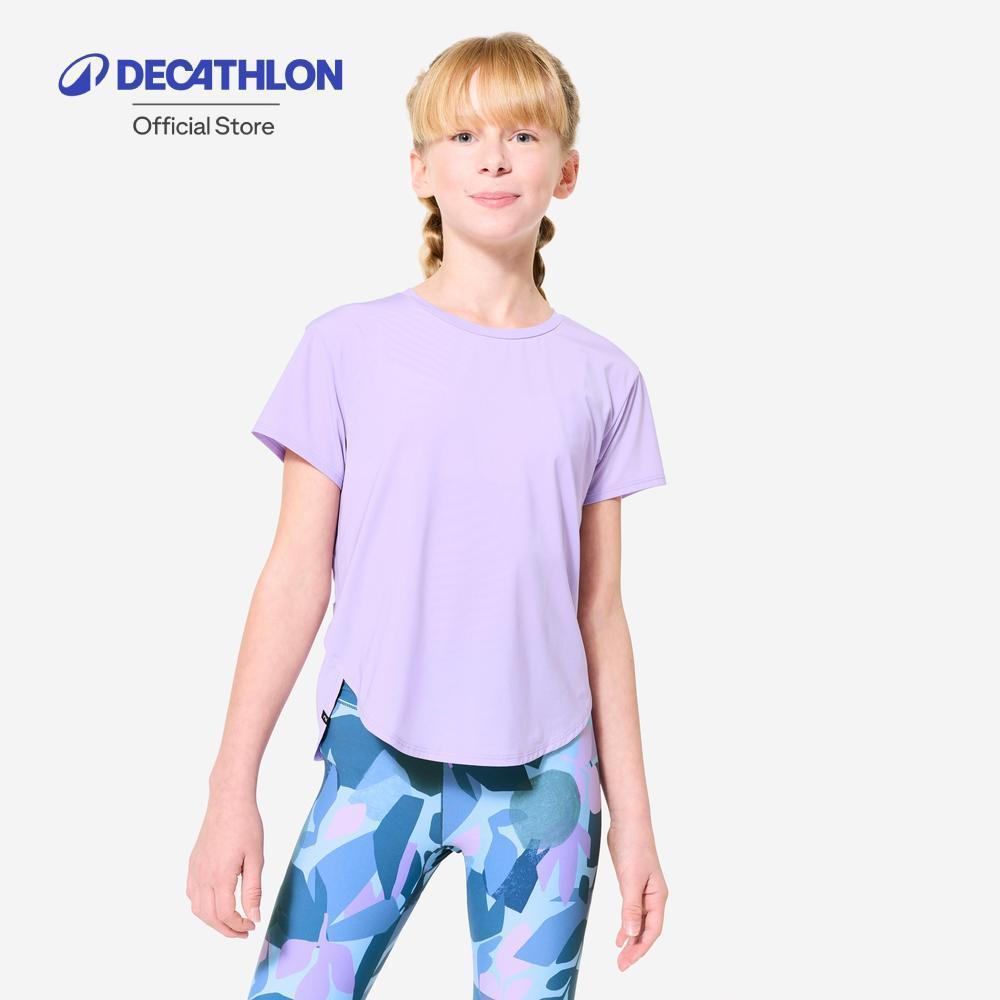 Áo thun Decathlon Ts S900 Girl Praline dành cho bé gái Model S900-Purple