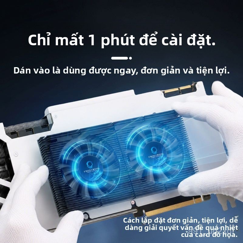 Tản nhiệt mặt sau card màn hình quạt GPU 3090 giảm nhiệt VRAM A6000 gắn thêm im lặng giao nhanh