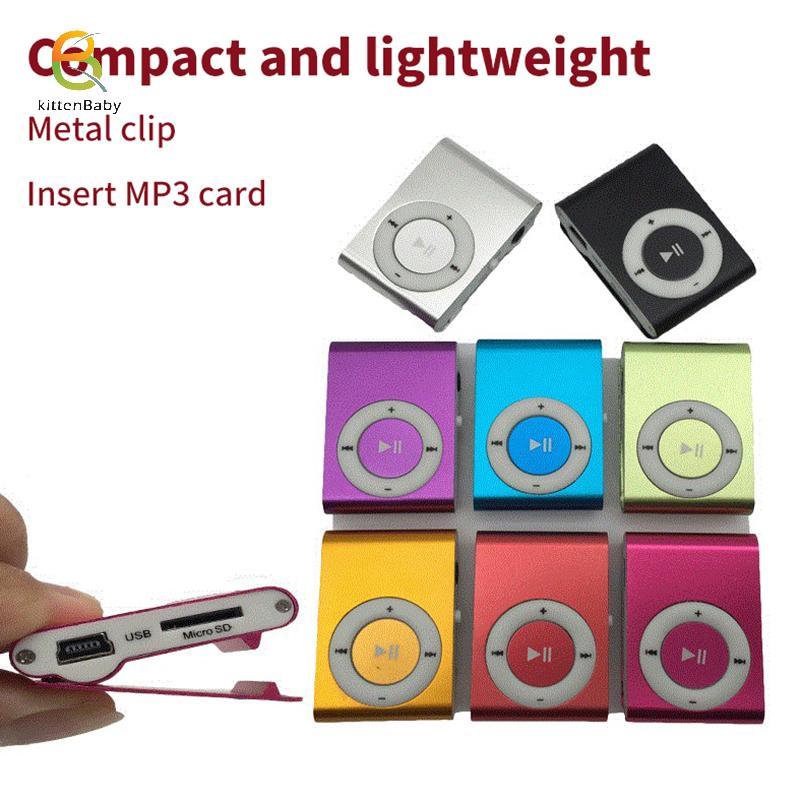[Baby-t] Mini Mp3 Player Music Media Mini Metal Clip Sinh viên Walkman Quà tặng Mini Usb Mp3 Player 