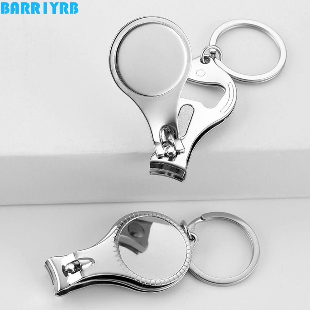Dụng cụ mở nắp chai BARR1YRB Kering, Móc khóa cắt móng tay đa chức năng 3 trong 1, Dụng cụ cắt móng 