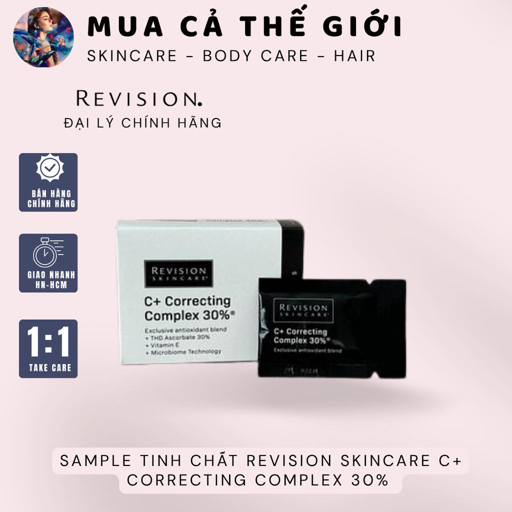 Sample Tinh chất Revision Skincare C+ Correcting Complex 30% sáng mịn,đều màu da - 1 gói 1ml