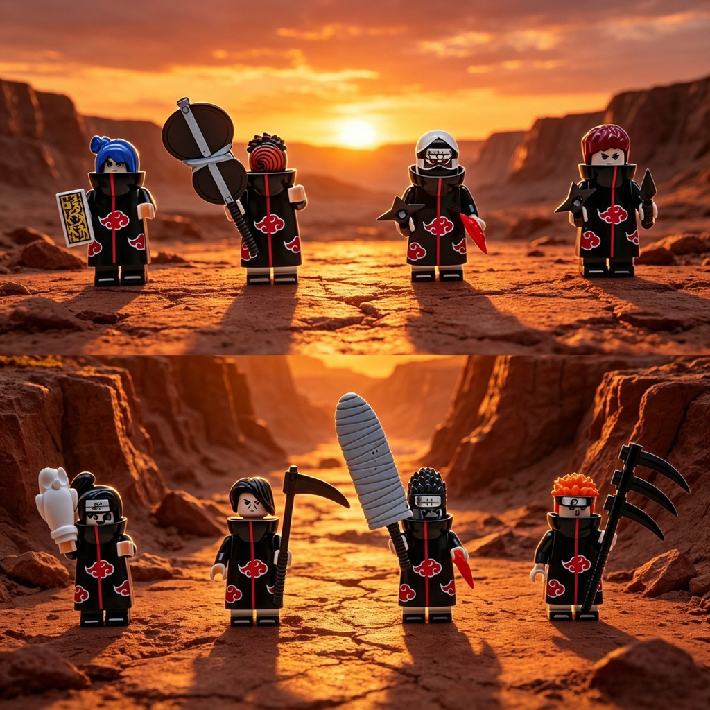 2026 Ninjago mới Tương thích với LEGO Sasuke Akatsuki Sasuke Madara Minifigure Full-Set Brick Buildi