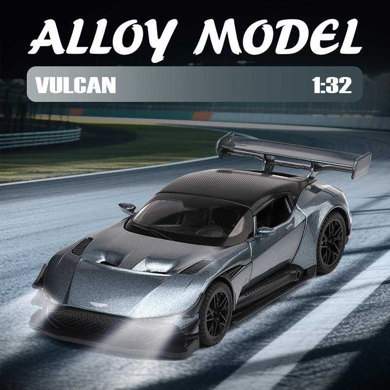 1: 32 Aston Martin Vulcan Hợp Kim Xe Mô Hình Kéo Lại Âm Thanh Bé Trai Đồ Chơi Quà Tặng Sinh Nhật Xuy