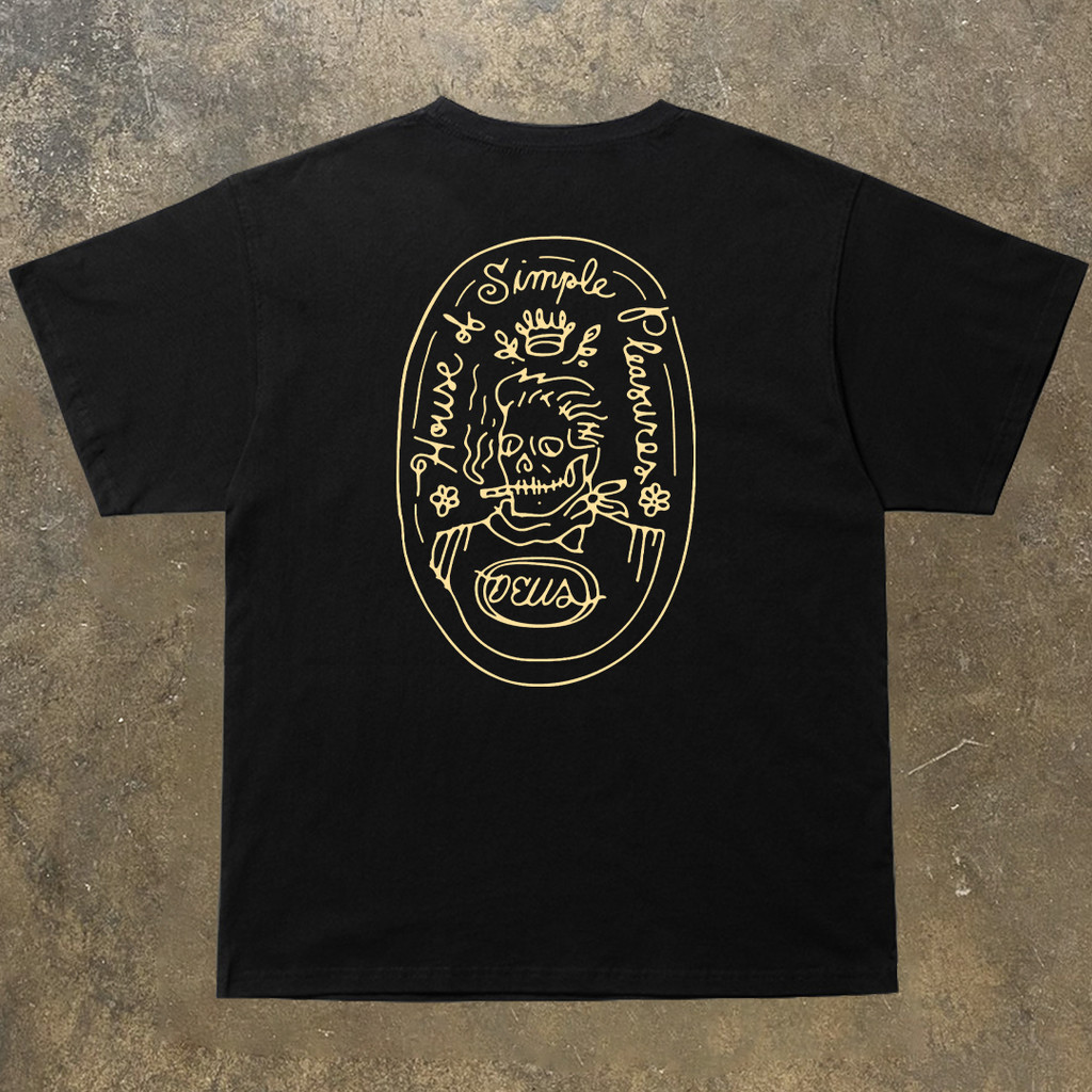 Deus Ex Machina Letter Creative American Fashion Loose Cotton Top