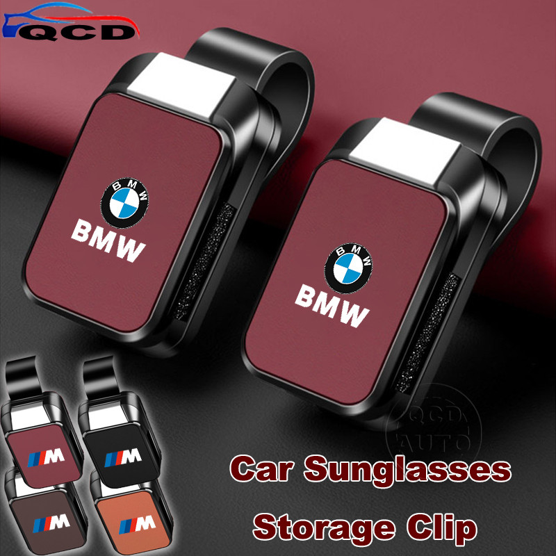 Kính Mát Xe BMW Bảo Quản Kẹp Tấm Che Nắng Da Kính Giá Đỡ Cho M X5 G05 F15 E53 Z4 E89 E85 F20 G26 G08