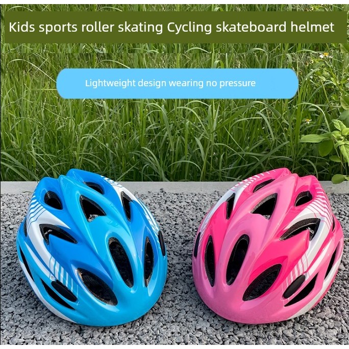 cute helmet glass helmet Baby helmet Mũ bảo hiểm cho bé gái cân bằng xe đạp bốn mùa Mũ phổ thông