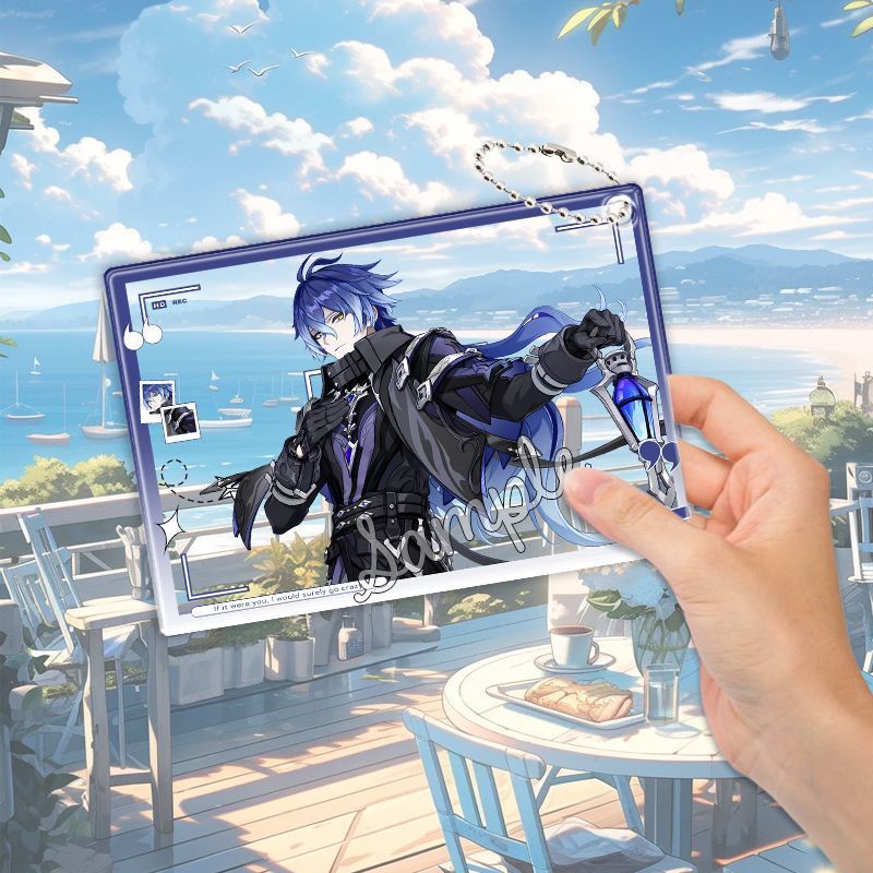 Genshin Impact Flins / Flins Acrylic Thẻ Trong Suốt Mặt Dây Chuyền Ảnh / yfhj