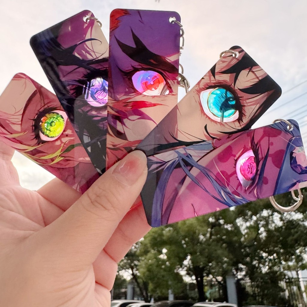 Anime Demon Slayer Shining Eyes Kimetsu No Yaiba Tanjirou Zenitsu Tomioka Giyuu Shinobu Mặt Dây Chuy