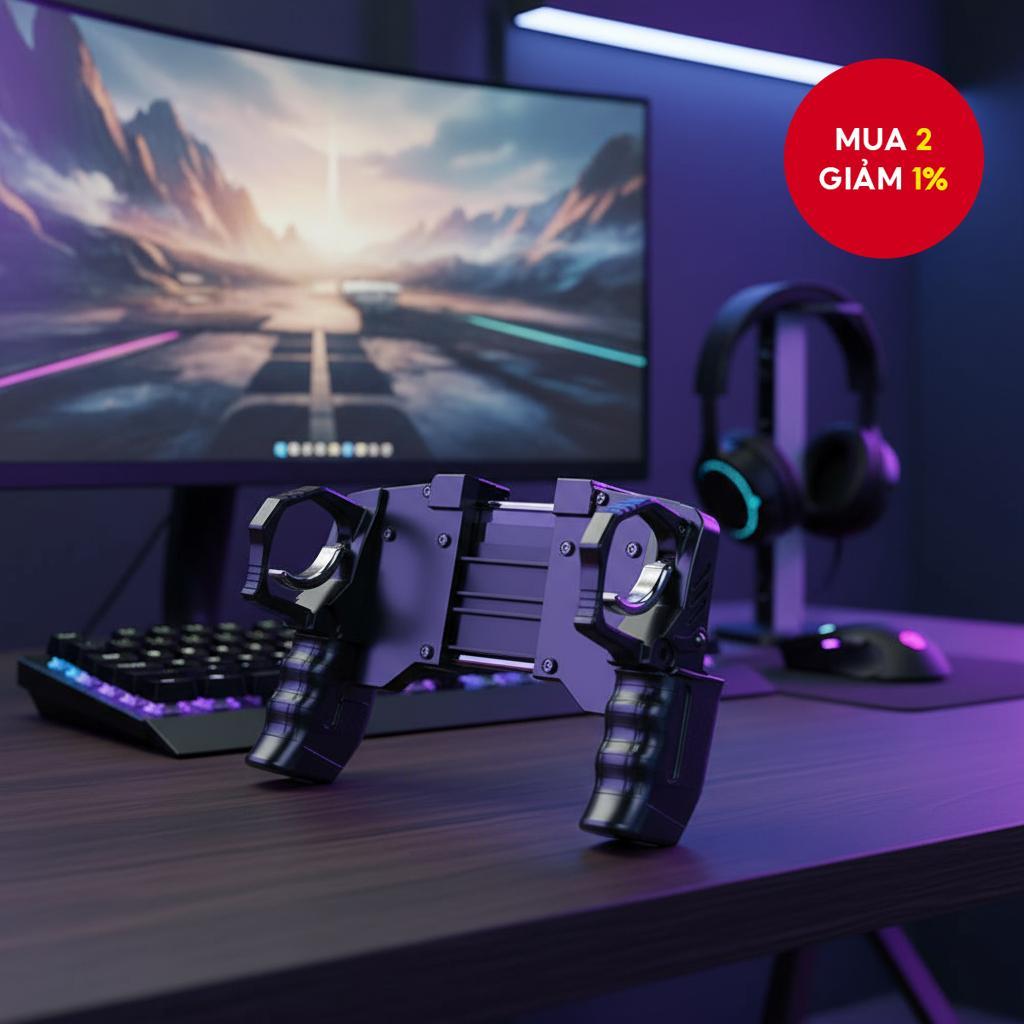 Gamepad điều khiển cho PUBG Free Fire trên Android và iPhone với nút bắn tích hợp