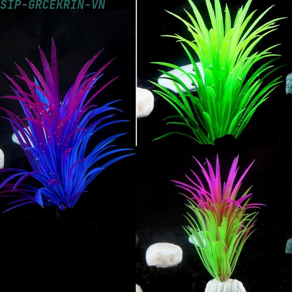 10 pcs Artificial Aquarium Plants 9 cm Synthetic for Fish Tank Landscaping Decor
