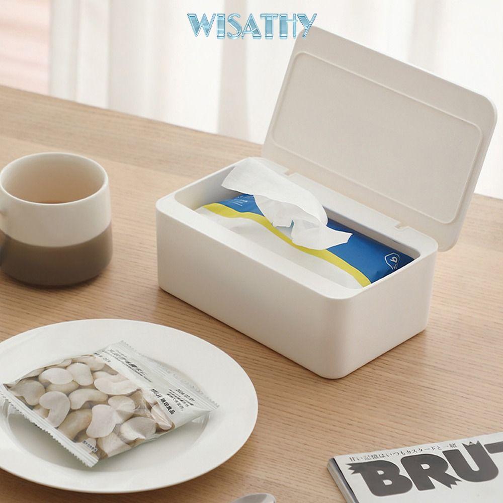 WISHY Hộp Khăn Ướt, Hộp Khăn Giấy Phong Cách Đơn Giản Rỗng, Trang Trí Nhà Cửa Hộp Bảo Quản Khăn Ăn Đ