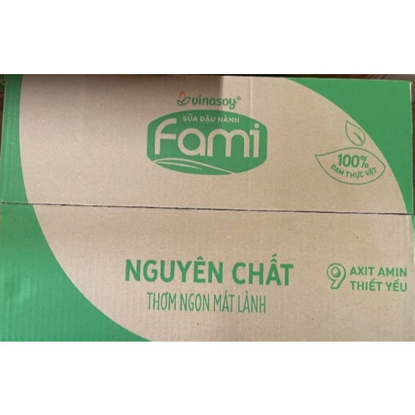Sỉ Thùng sữa đậu nành Fami Nguyên chất (36 hộp 1 thùng x 200ml )-NPPGT