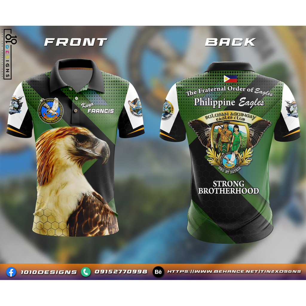 Logo Tfoe-pe - the Fraternal Order of Eagles (philippine Eagles) Áo thun thăng hoa Microfiber Jersey