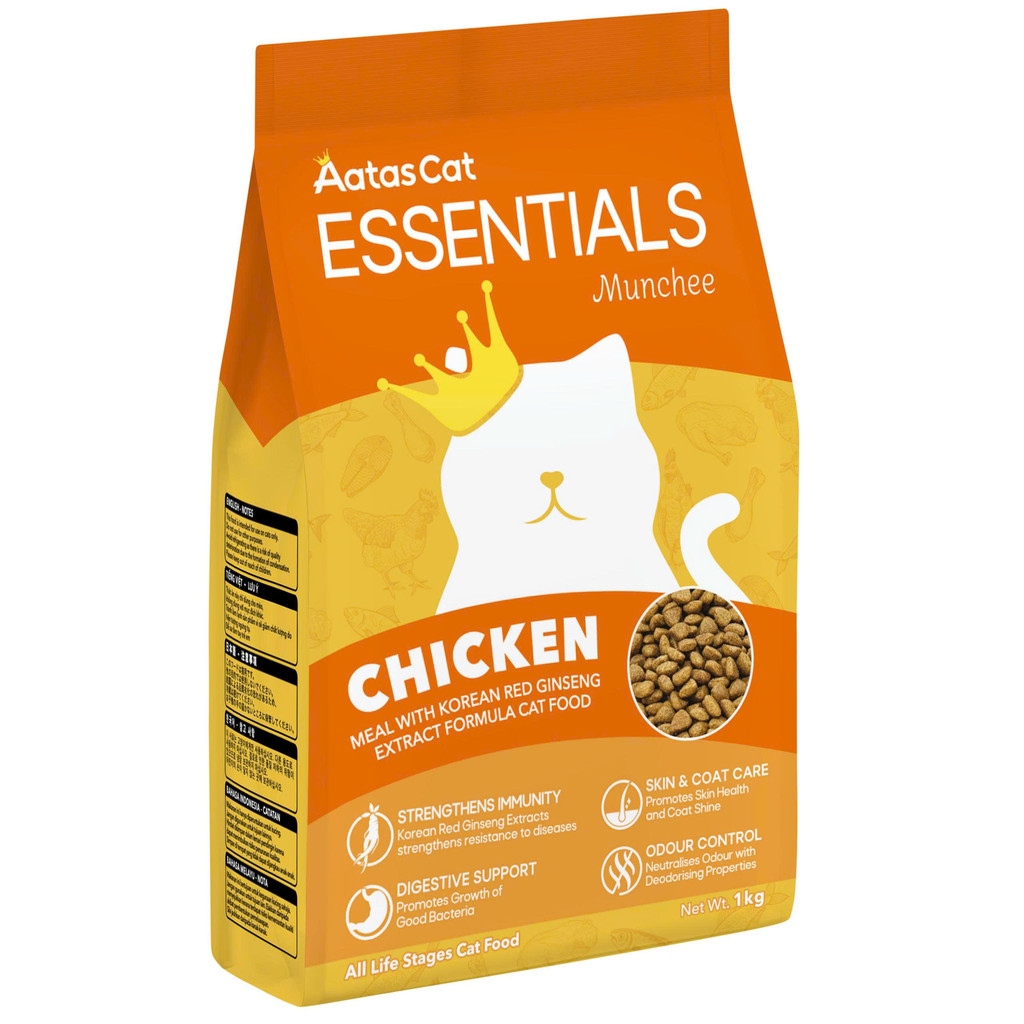 Hạt cho mèo Aatas Cat Essentials Munchee vị gà, Hạt Aatas Munchee cho mèo mọi lứa tuổi