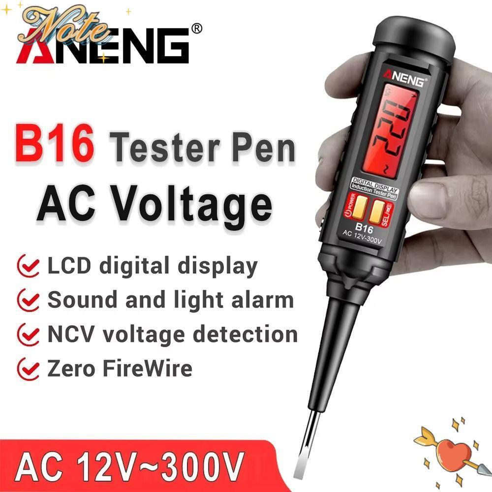 Máy dò điện áp NOTE1, Bút kiểm tra điện áp không tiếp xúc cảm biến thông minh, ANENG B16 12V-300V Mà