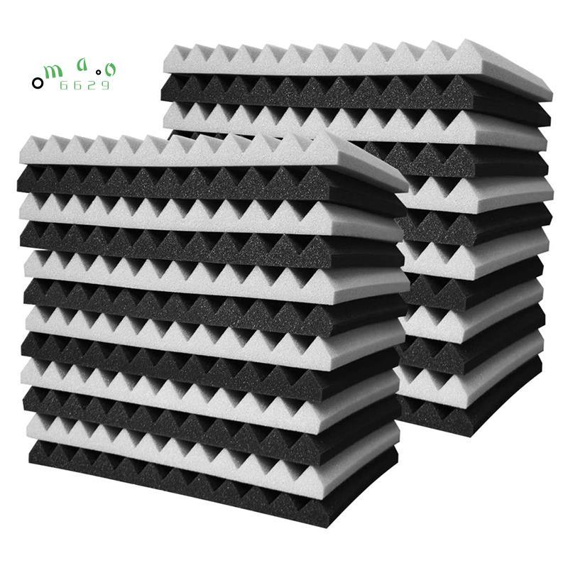 24 Chiếc Acoustic Foam Board, Studio Wedge Tile, Acoustic Foam Cách Âm Kim Tự Tháp Phòng Thu Điều Tr