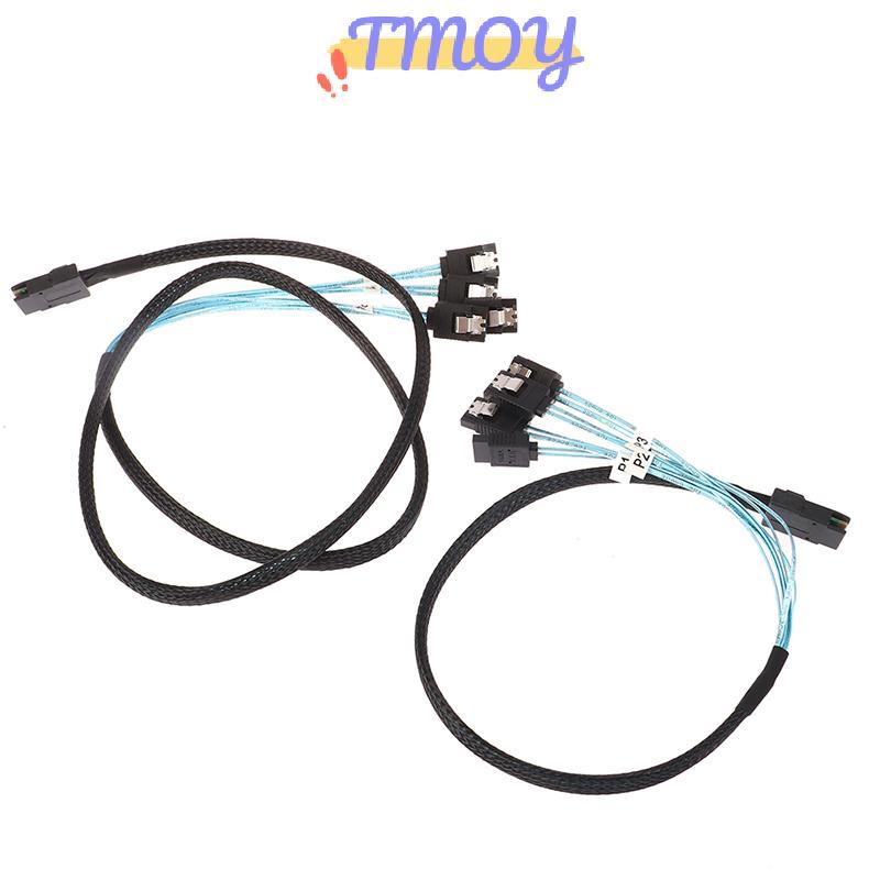 Cáp SATA TMOY SAS Mini-SAS SFF-8087 Đến 4 Cáp SATA Mini SAS 4i SFF8087 36P Đến 4 Cáp SATA 7P 12Gbps 