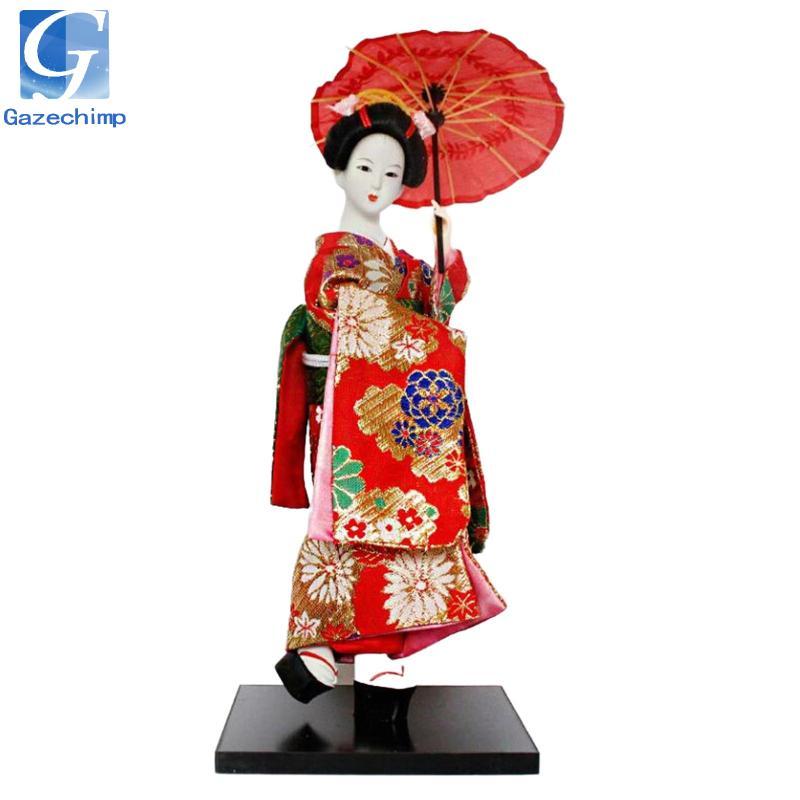 Gazechimp 12 inch Geisha Nhật Bản, Búp bê Geisha dân tộc Nhật Bản, Bức tượng nhỏ Nữ Tượng nhỏ Búp bê