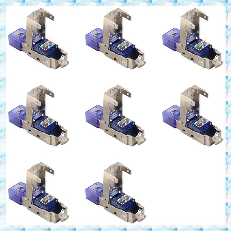 [R Q M U] Ổ cắm kết nối RJ45 8X CAT8 không có công cụ uốn CAT8 40Gbps 50U Cáp mạng được bảo vệ bằng 