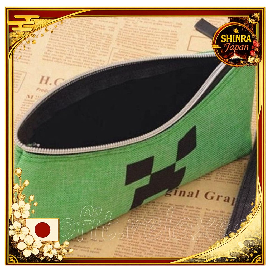《Direct From Japan》  Minecraft Pencil Case for Boys, Elementary School Students, Goods, Junior High 