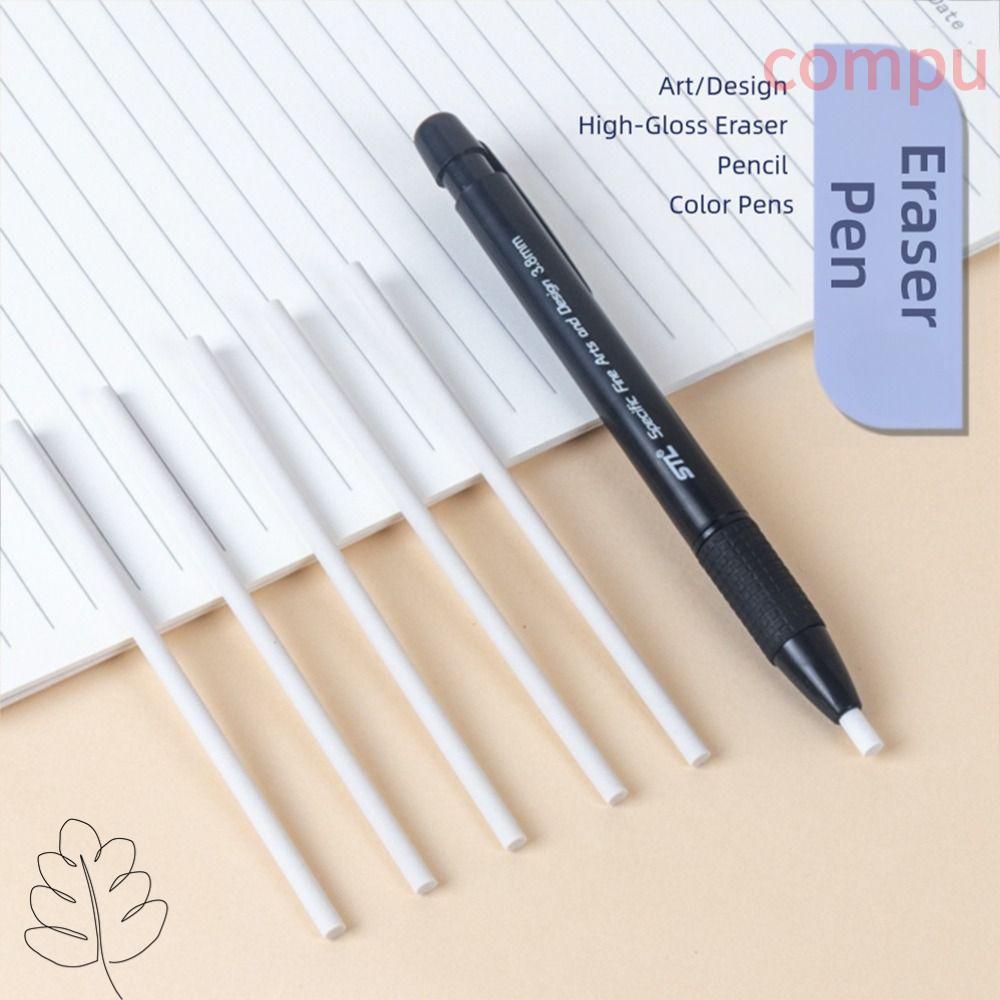 COMPU Highlight Eraser Set, Press Type Precision Eraser Pen, Simple with Refills Mechanical Precisio