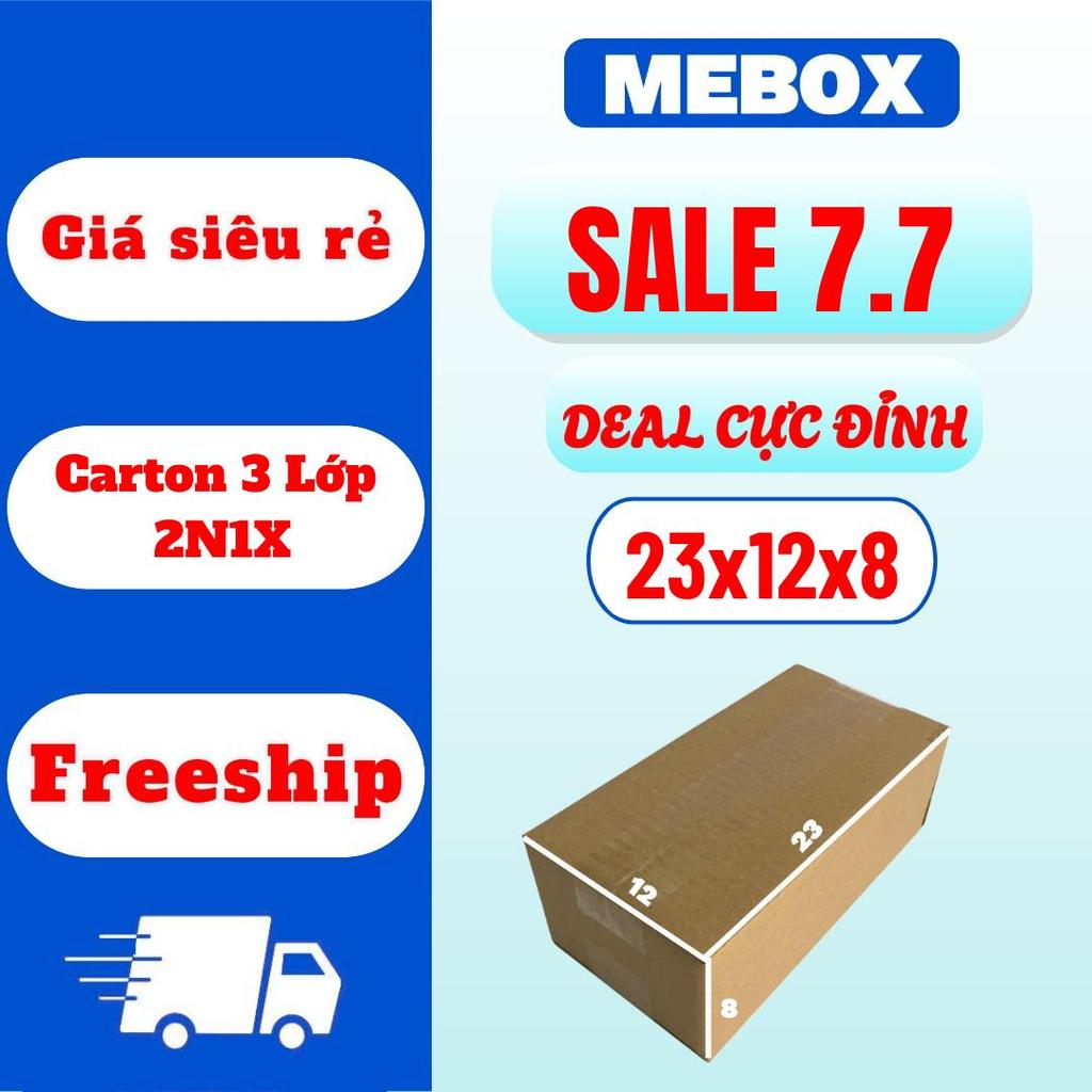 hộp giấy gói hàng 23x12x8 bộ 100