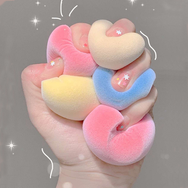 Fluffy Beauty Egg Studio Chuyên dụng Mặt vát Siêu mềm Tinh tế Đổ xô Nhung Lông Tơ Bọt Biển Trứng Puf