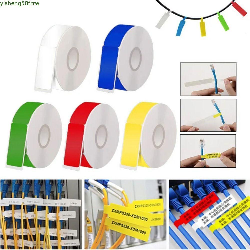 Nhãn dán đánh dấu dây máy in KRYON, Nhãn dán giấy nhiệt Nhãn cáp Thẻ nhận dạng dây, Giấy dán nhãn nh