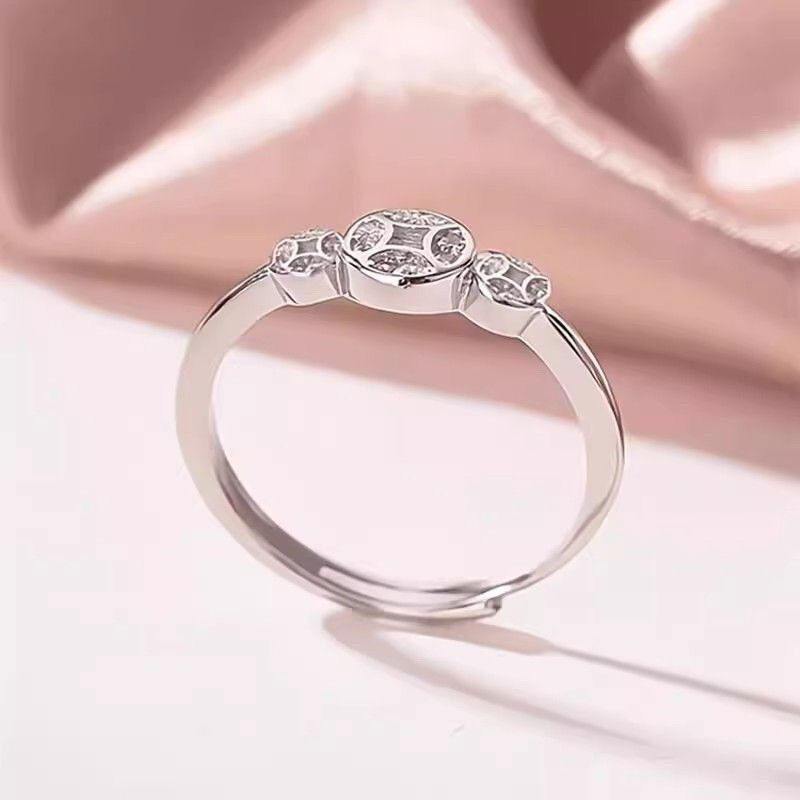 Women's ring s99910tt Ring tb Niche, in-stock, fashionable, pure silver, new model, simple design, c