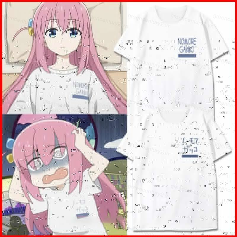 BOCCHI THE ROCK Gotoh Hitori Ijichi Nijika kessoku bando Vải Cosplay 3D Mùa Hè Áo Thun Anime Tay Ngắ