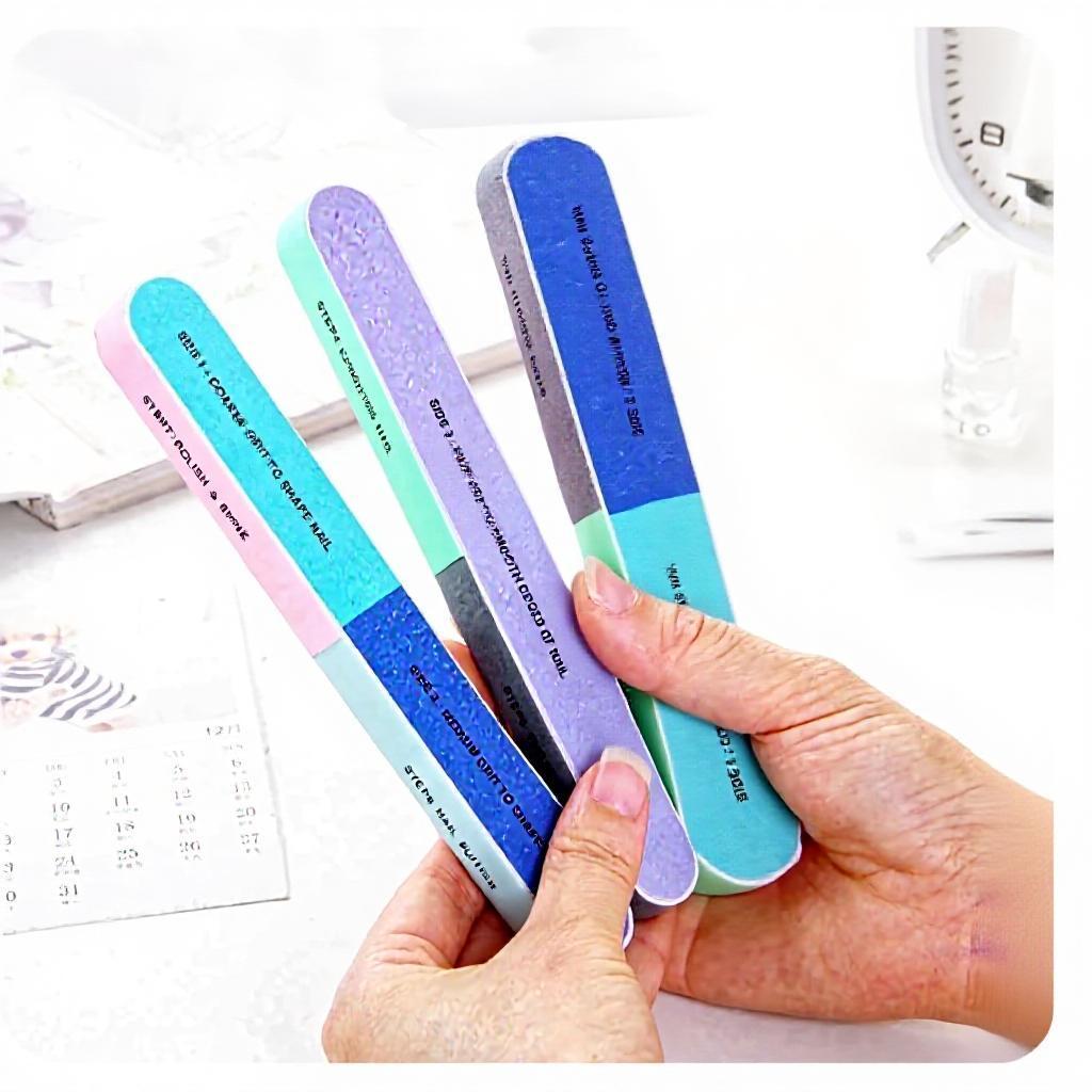 Que Dũa Móng Tay 6 Mặt 201store Chà Nhám và Đánh Bóng An Toàn Tiện Lợi