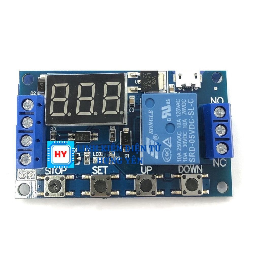 Mạch Tạo Trễ JZ-801 Relay Timer 0-999 Phút Chu Kỳ Đóng Ngắt