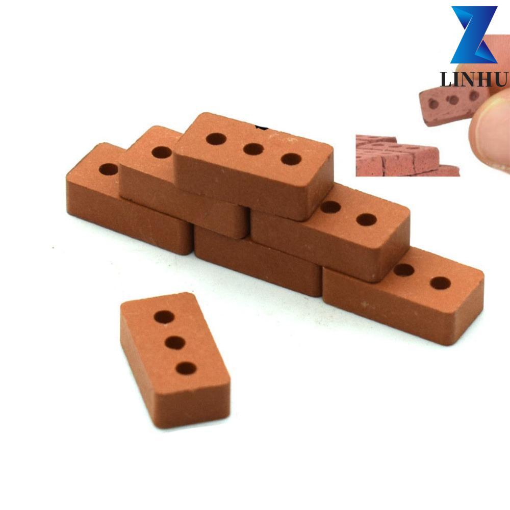 Mô hình gạch mini thật LINHU, 1 / 12 1 / 16 Đồ chơi gạch giả DIY bền bỉ, Gạch mini tỷ lệ 1 / 12 Gạch
